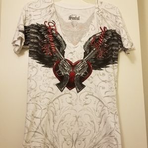 Sinful White Femme Fatale Tshirt